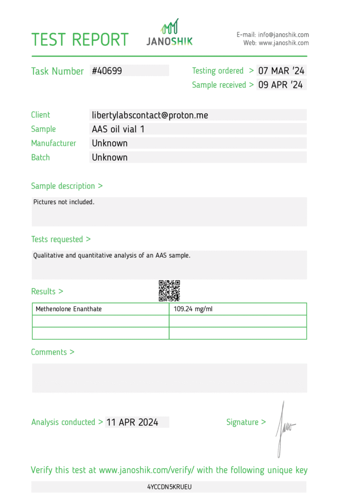 Methenolone Enanthate 100mg